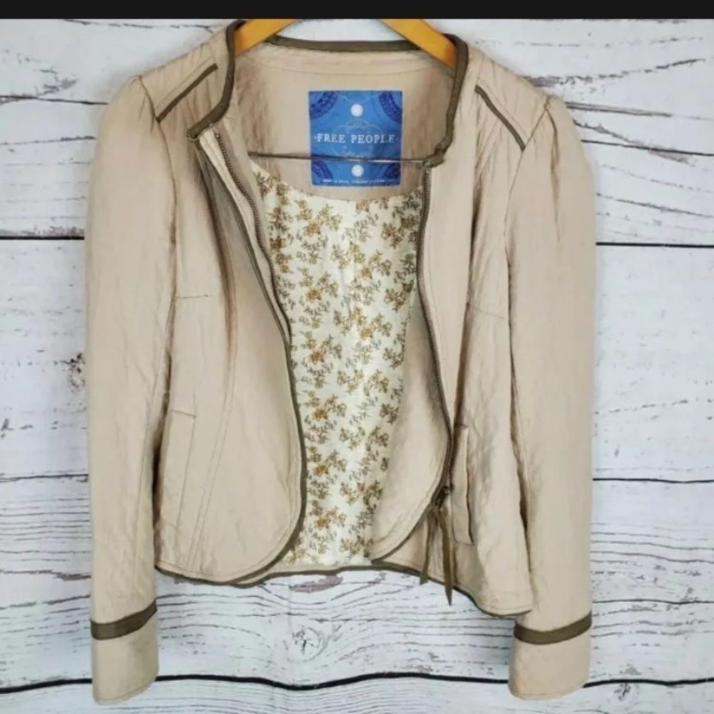 Free people mandarin quilted jacket